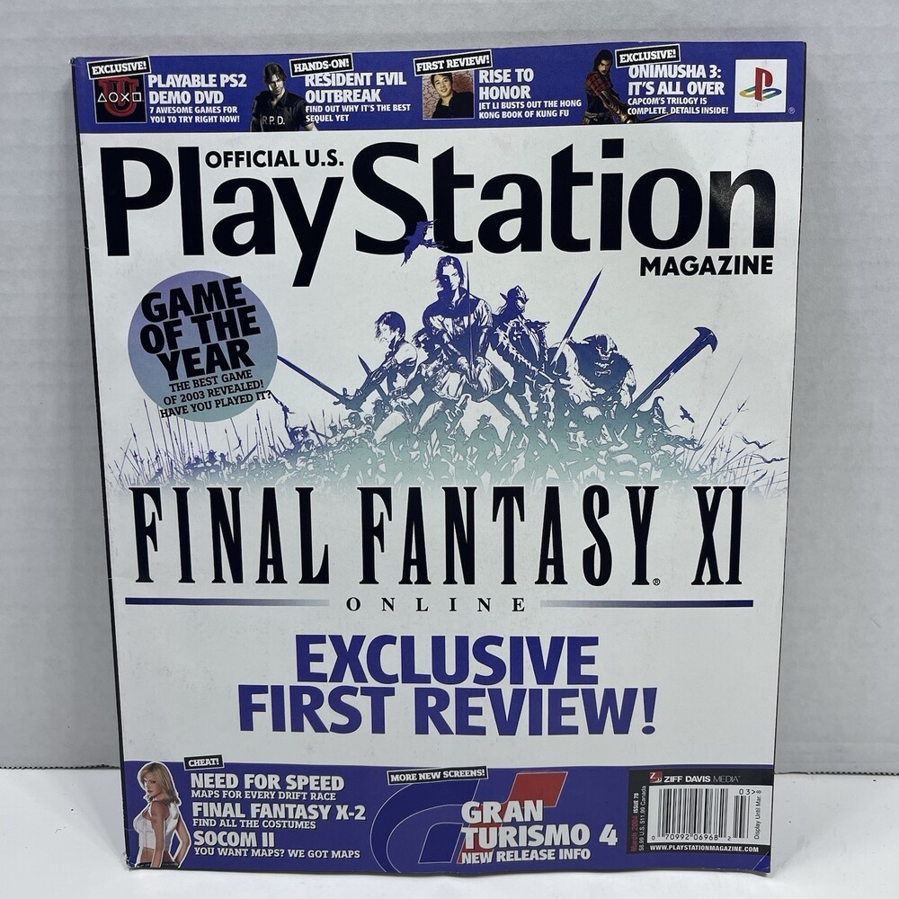 OFFICIAL U.S. PLAYSTATION MAGAZINE March 2004 Issue 78 W/Demo Disc & Inserts